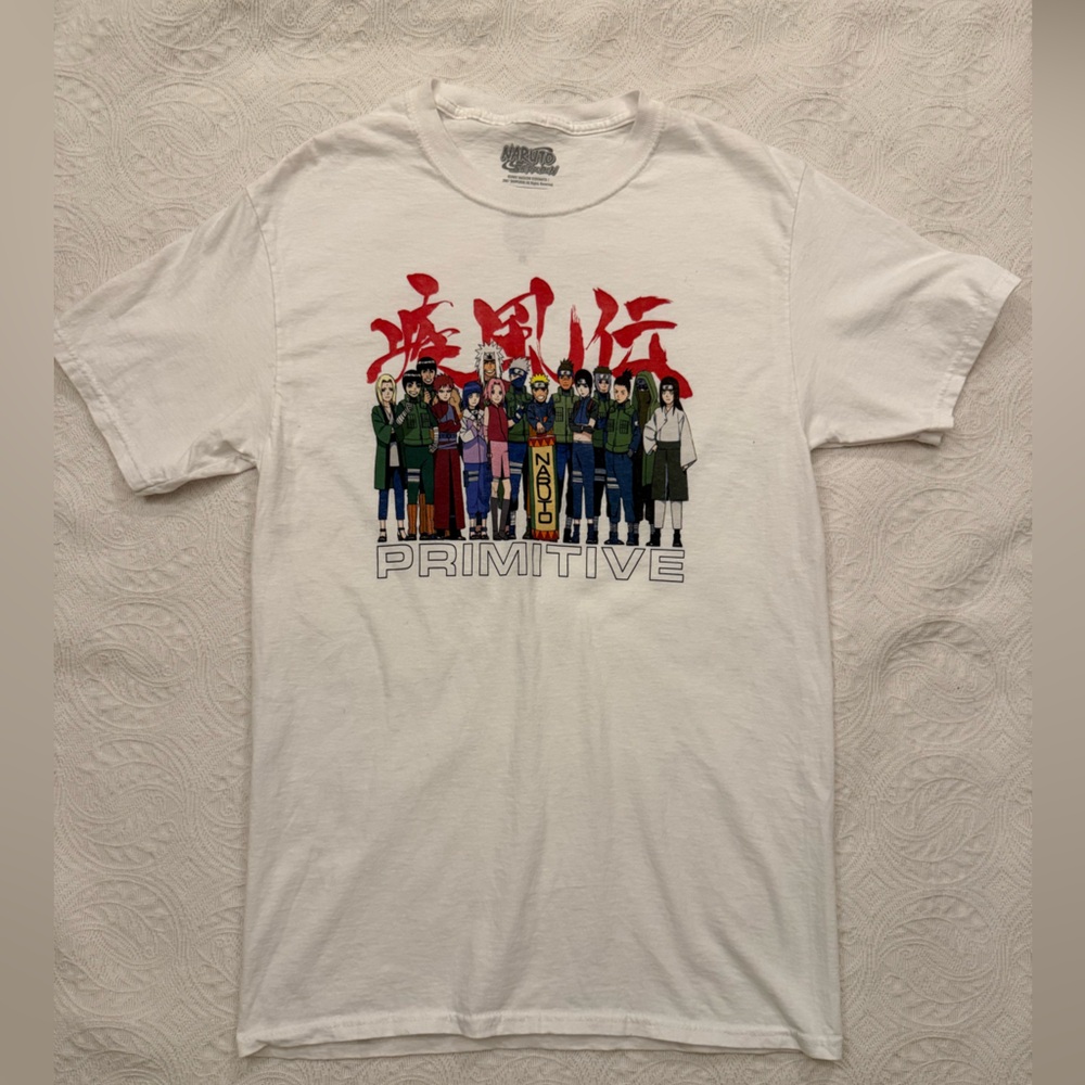 Naruto Shippuden Primitive T-Shirt Official Anime Skate Collab Graphic Tee Uni S